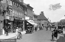 Cyclists In The High Street 1929, Hitchin