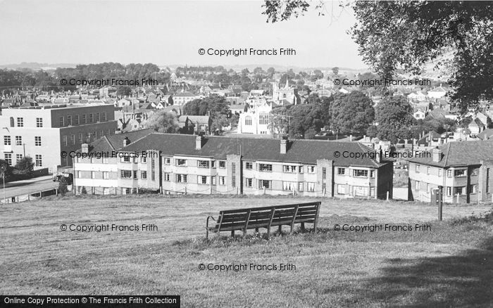 Photo of Hitchin, General View From Windmill Hill c.1955