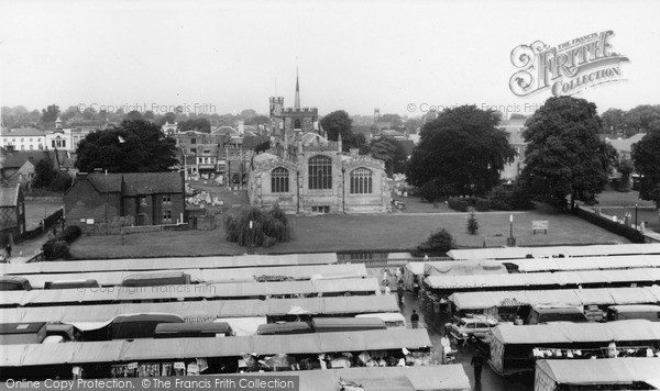 Photo of Hitchin, St Mary's Church And Market c.1965