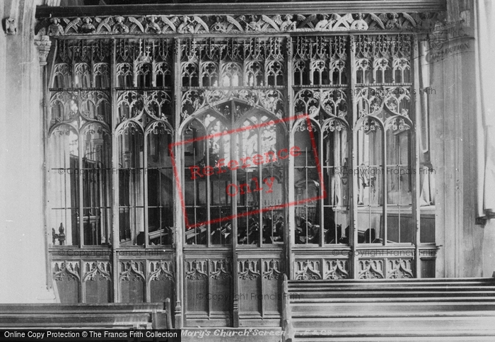 Photo of Hitchin, St Mary's Church, South Screen 1903