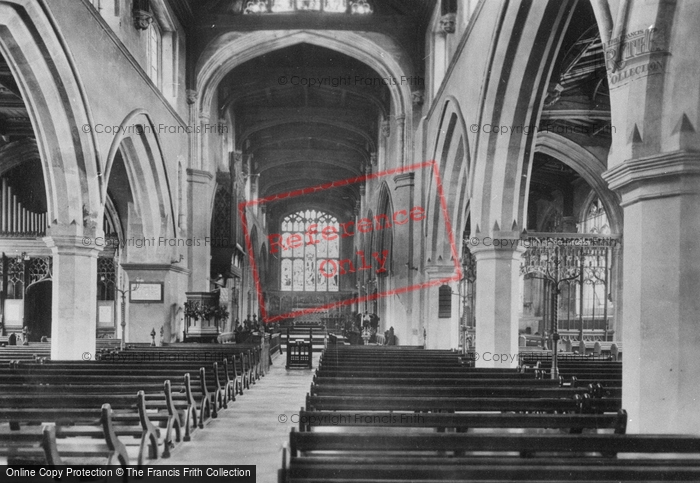 Photo of Hitchin, The Church Interior 1922