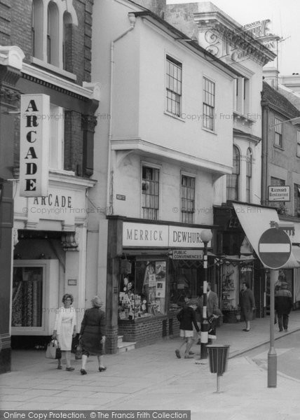 Photo of Hitchin, The High Street Arcade c.1965
