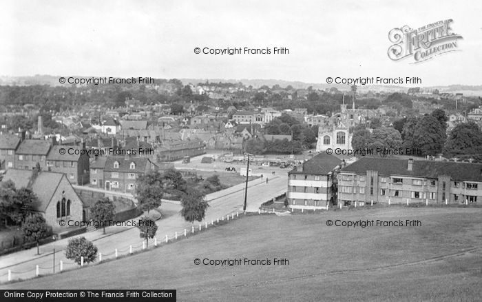 Photo of Hitchin, The Town From The Hill c.1955