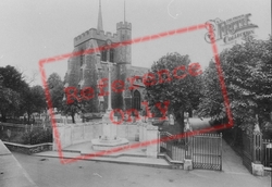 The War Memorial And St Mary's Church 1929, Hitchin