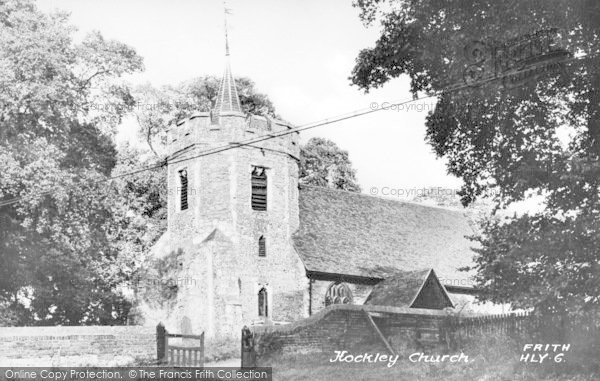 Photo of Hockley, The Church c.1955