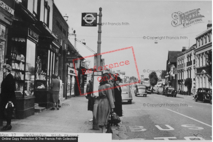 Photo of Hoddesdon, High Street c.1955