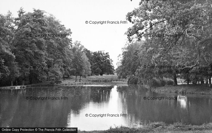 Photo of Hoddesdon, The Lake, Barclay Park c.1955