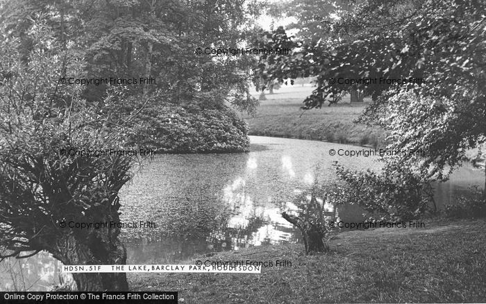 Photo of Hoddesdon, The Lake, Barclay Park c.1955