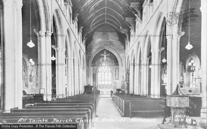 Photo of Holbeach, All Saints Parish Church, Interior c.1955