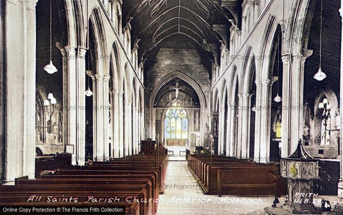 Photo of Holbeach, All Saints Parish Church, Interior c.1955