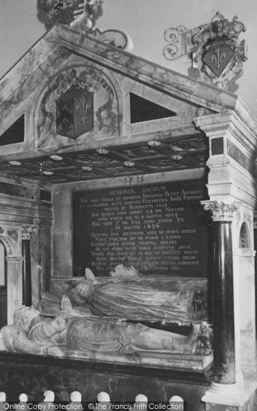 Photo of Holcombe Rogus, Tomb Of Sir John Bluett (1603 1634) And Wife Elizabeth, All Saints Church c.1955