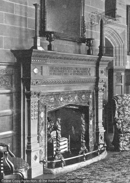 Photo of Holker Hall, A Fireplace c.1875