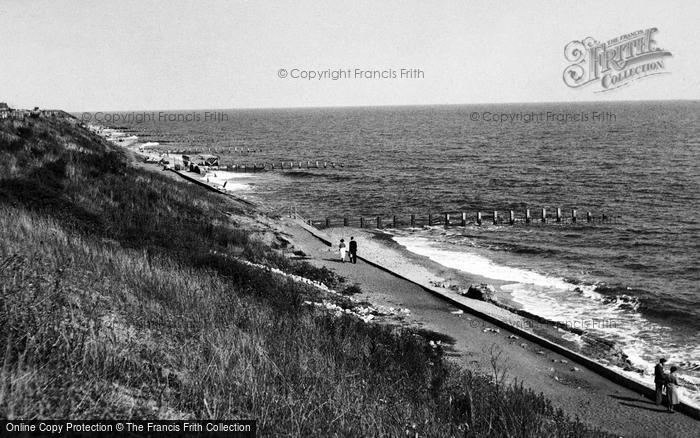 Photo of Holland On Sea, Cliff And Beach c.1955