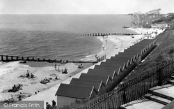 The Beach From The Cliffs c.1960, Holland-on-Sea