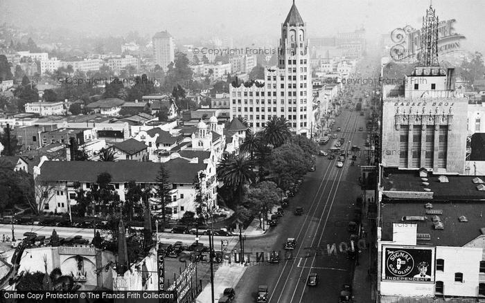 Photo of Hollywood, From Roof Of Roosevelt Hotel c.1935