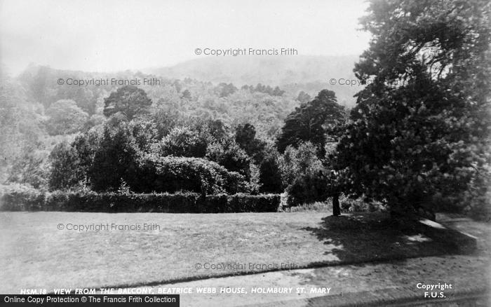 Photo of Holmbury St Mary, Beatrice Webb House, View From The Balcony c.1955