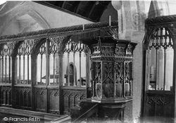 Church Pulpit And Screen 1890, Holne