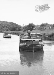 Barge On The River c.1960, Holt Fleet