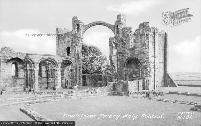 Photo of Holy Island, Lindisfarne Priory c.1960