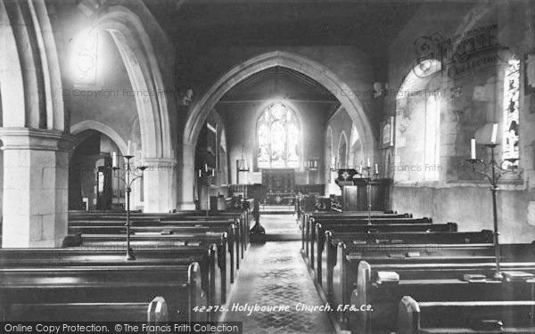 Photo of Holybourne, Holy Rood Church Interior 1898