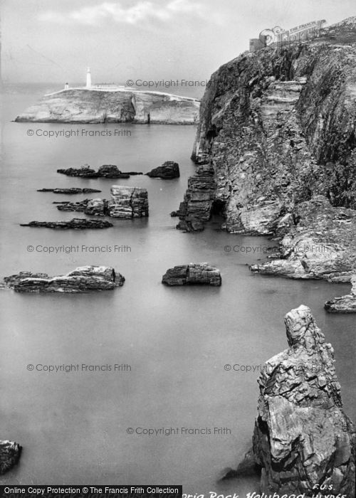 Photo of Holyhead, South Stack Lighthouse And Victoria Rock c.1950