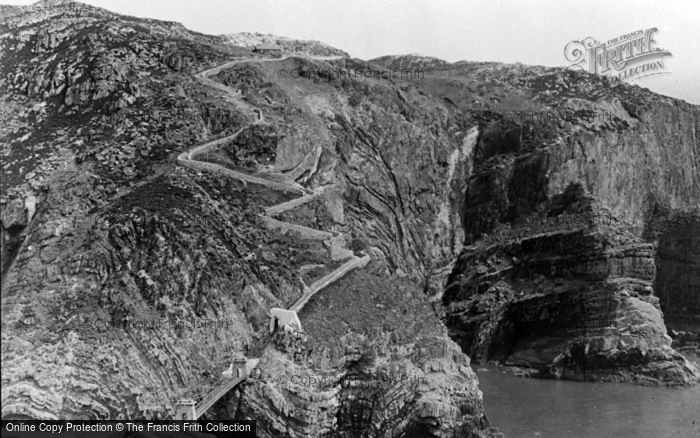 Photo of Holyhead, South Stack Suspension Bridge And Steps c.1955