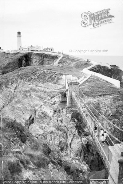 Photo of Holyhead, The Suspension Bridge, South Stack Lighthouse c.1966