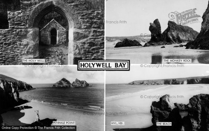 Photo of Holywell Bay, Composite c.1960