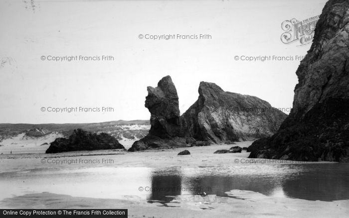 Photo of Holywell Bay, Monkey Rock c.1960