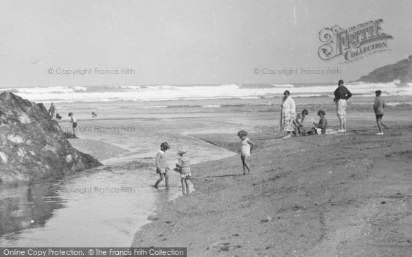 Photo of Holywell Bay, People On The Sands 1931