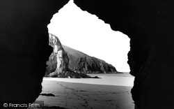 Pinnacle Rock And Penhale Point c.1960, Holywell Bay