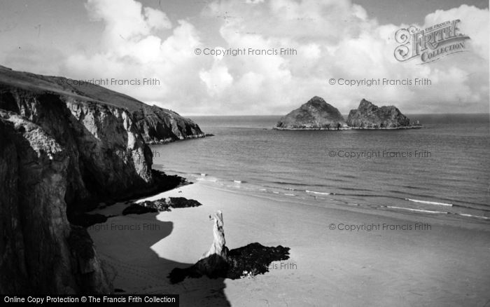 Photo of Holywell Bay, Pinnacle Rock And Penhale Point c.1960