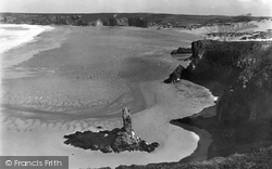 The Pinnacle Rock And Beach 1931, Holywell Bay