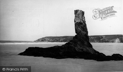 The Pinnacle Rock c.1960, Holywell Bay