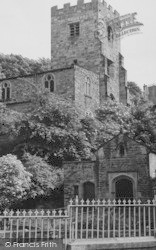 St James Church And Entrance To St Winifride's Well c.1955, Holywell