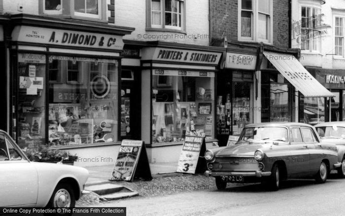 Photo of Honiton, A.Diamond & Co Printers & Stationers, High Street c.1965