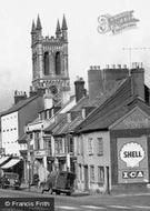 High Street And Church c.1955, Honiton