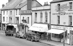 High Street Shops And The Three Tuns Hotel c.1955, Honiton