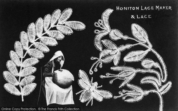 Photo of Honiton, Lace Maker And Lace c.1900