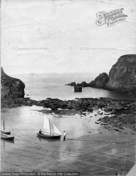 Photo of Hope Cove, Boats At Moorings 1890