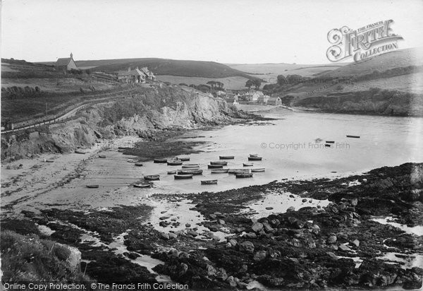 Photo of Hope Cove, Boats Moored 1920