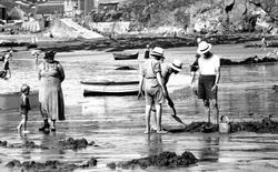 Digging On The Beach c.1936, Hope Cove