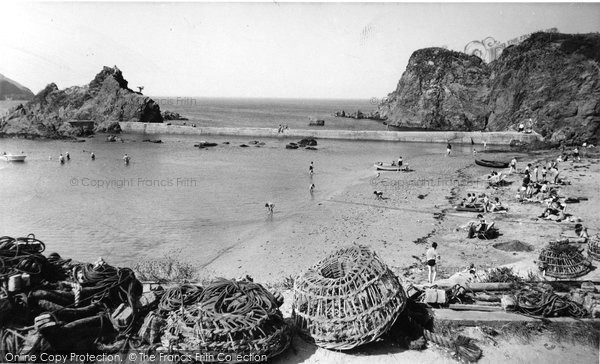 Photo of Hope Cove, Lobster Pots And The Beach c.1960