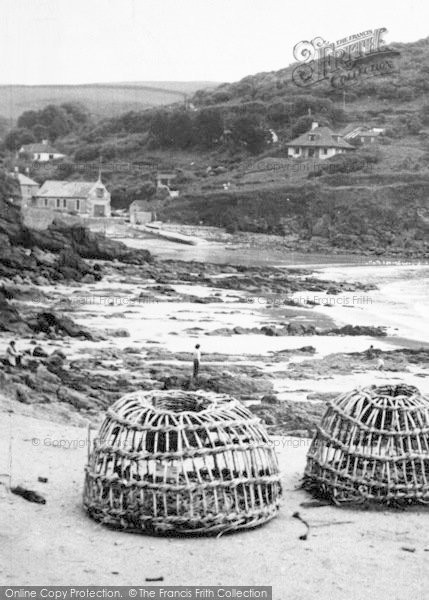 Photo of Hope Cove, Lobster Pots c.1960