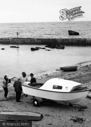 Motor Boat On The Beach c.1965, Hope Cove