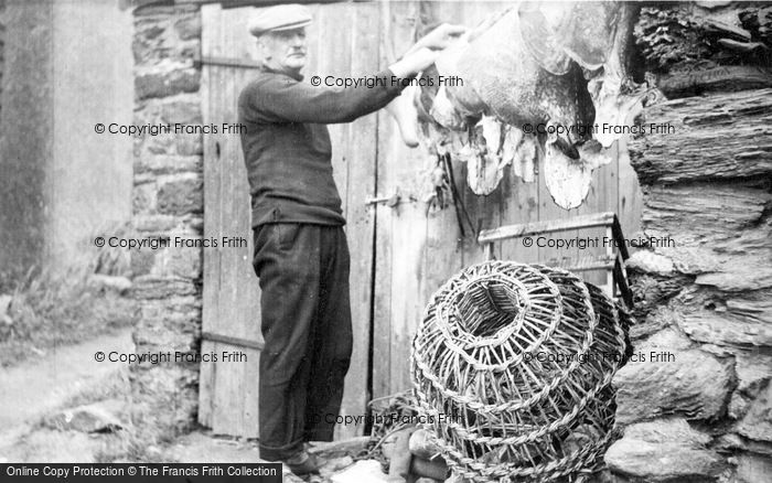 Photo of Hope Cove, Preparing The Bait c.1960
