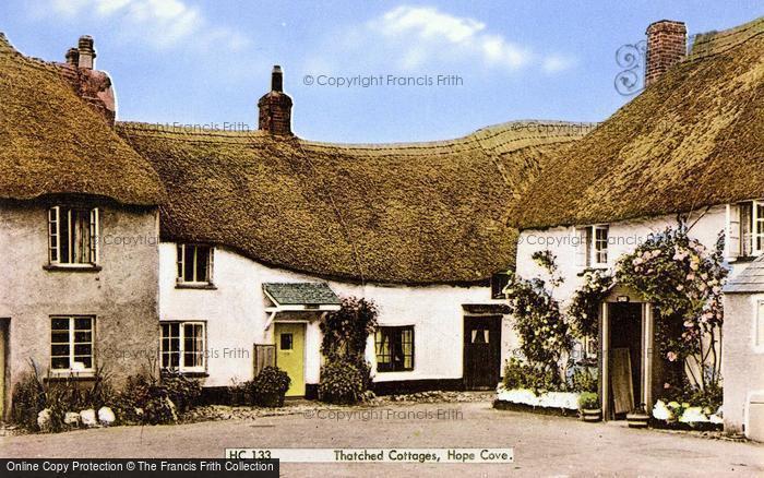 Photo of Hope Cove, Thatched Cottages c.1965