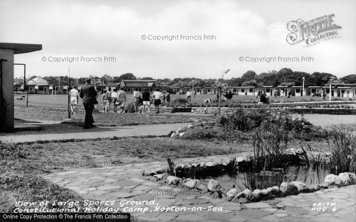 Photo of Hopton, Constitutional Holiday Camp, Large Sports Ground c.1955
