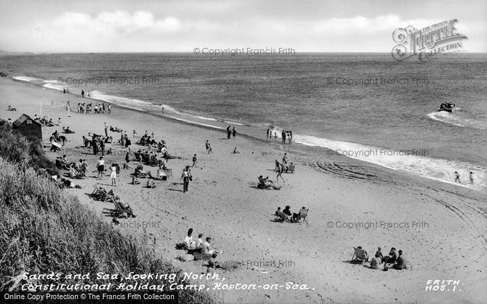 Photo of Hopton, Constitutional Holiday Camp, Sands And Sea c.1955
