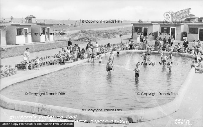 Photo of Hopton, Holiday Camp, Children's Paddling Pool c.1955